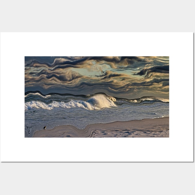 Stormy weather at the beach Wall Art by puravidavisions